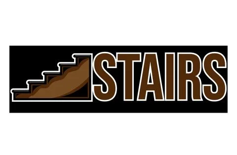 Stairs design vector flat template Illustrazione stock