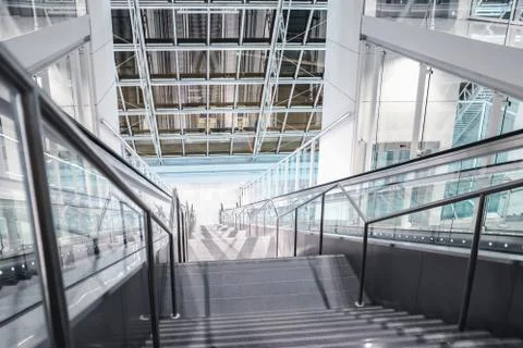Stairs down in the hall Stock Photos