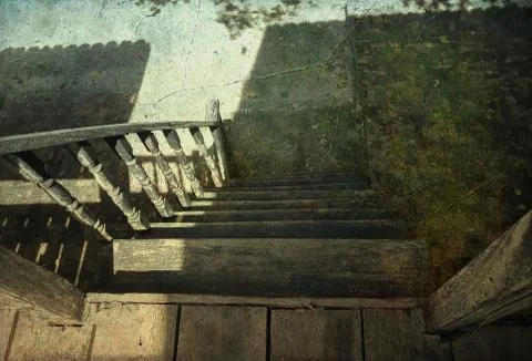 Stairs down from home 스톡 사진