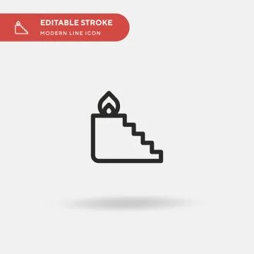 Stairs On Fire Simple vector icon. Illustration symbol design template for we Illustrazione stock