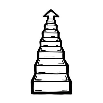 Stairs go up Illustrazione stock