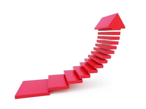 Stairs going  upward Stock Illustration