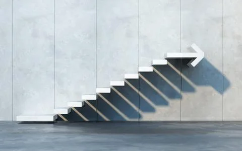 Stairs going  upward Stock Illustration