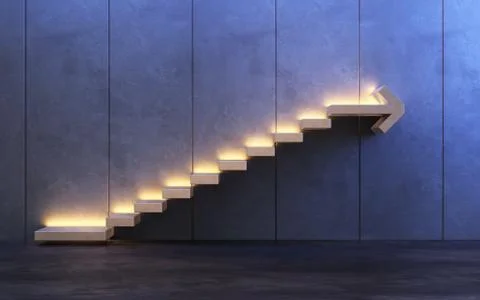 Stairs going  upward Stock Illustration
