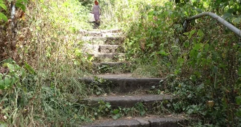 Stairs on the hill Stock Footage 261423645