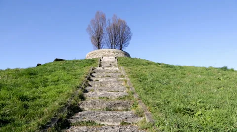 Stairs hill pan Stock Footage 36353092