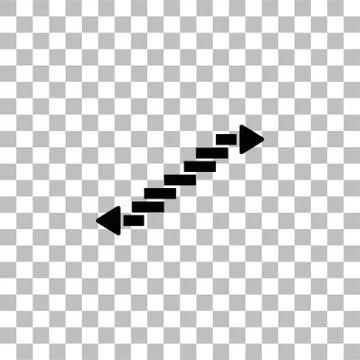 Stairs icon flat Stock Illustration