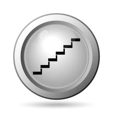 Stairs icon. Internet button on white background.. Stock Illustration