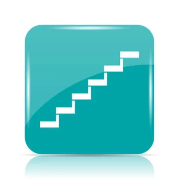 Stairs icon. Internet button on white background.. Stock Illustration