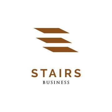 Stairs Icon Logo Design Template Stock Illustration