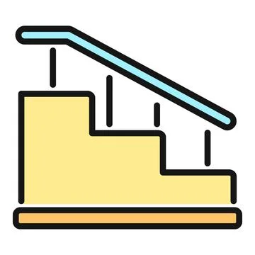 Stairs icon symbolizing progress and ascent concept Stock Illustration