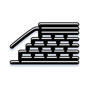 Stairs icon symbolizing progress, growth, and development 库存插图