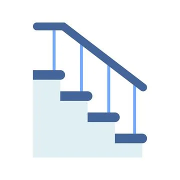 Stairs icon vector image. Illustrazione stock