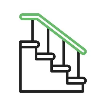 Stairs icon vector image. Illustrazione stock