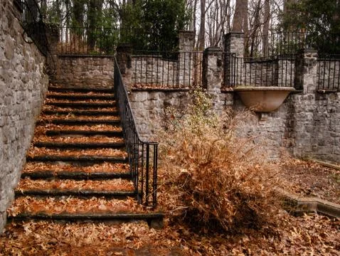 Stairs inside a sunken Stock Photos