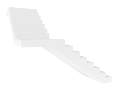 Stairs. Isolated on white background Illustrazione stock