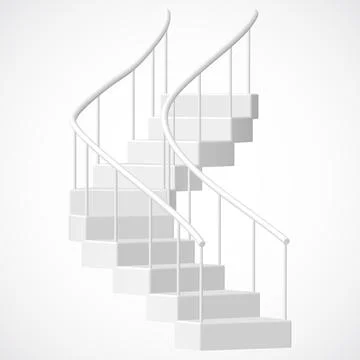Stairs isolated on white background. Steps Stock Illustration
