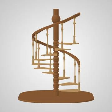 Stairs isolated on white background. Steps Stock Illustration