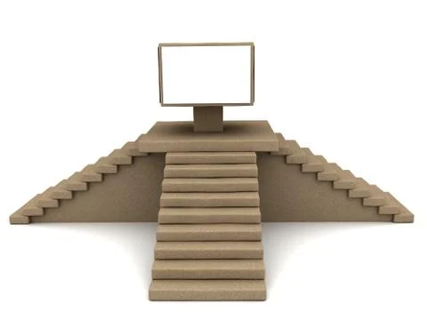 Stairs leading up Stock Illustration