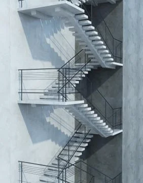 Stairs leading upward, 3d rendering Stock Illustration
