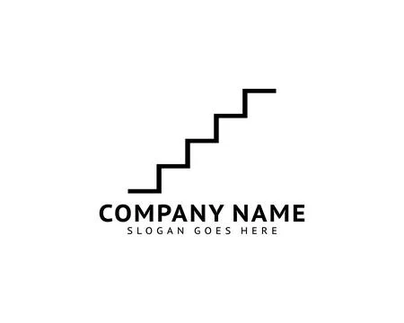 Stairs logo vector element design Stock Illustration
