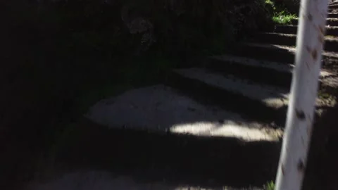 Stairs to Mountain, Going up the stairs Stock-Footage 238070085