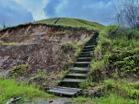 Stairs on a mountain Stock Photos