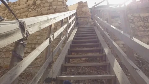 Stairs in old town Stock Footage 118597051