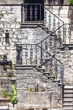 Stairs in the old town Stock Photos