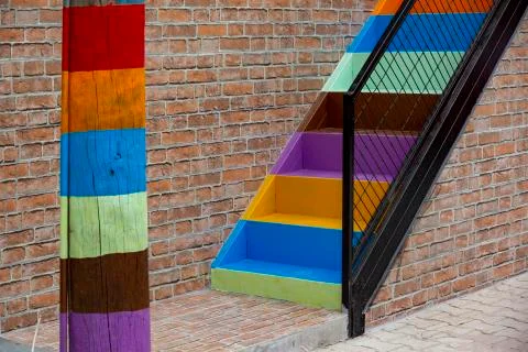 Stairs painted Stock Photos