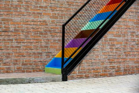 Stairs painted Stock Photos