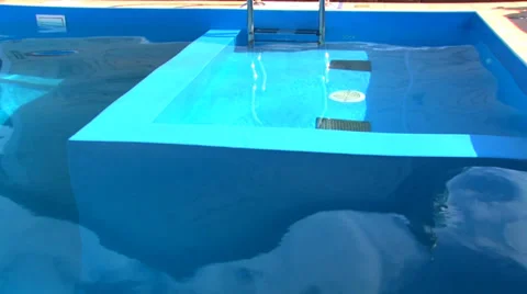 Stairs in the pool Stock Footage 38153815