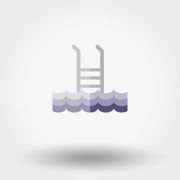 Stairs to the pool Stock Illustration