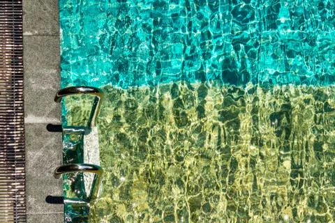 Stairs into the pool. Stock Photos