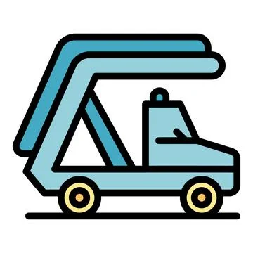 Stairs ramp icon vector flat Stock Illustration