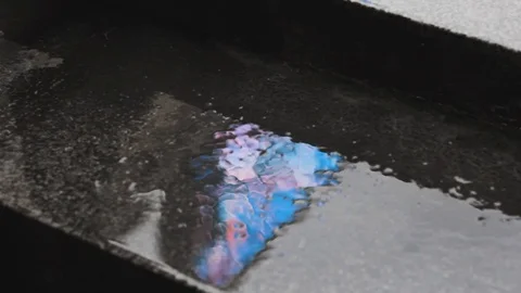 Stairs reflection people rain  steps 스톡 동영상 108629048