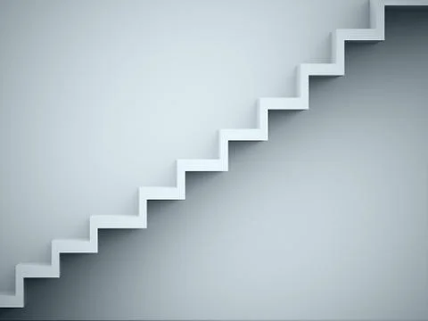 Stairs rendered on the wall Stock Illustration