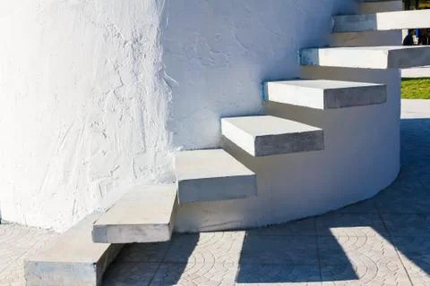 Stairs rendered on the wall Stock Photos