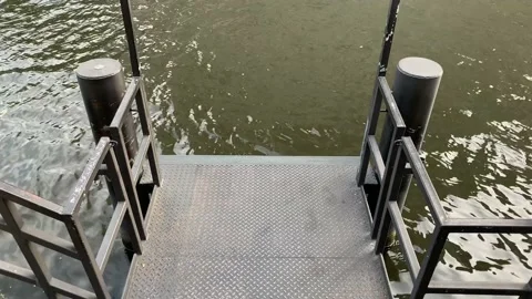 Stairs to the river in old town Stock Footage 112140314