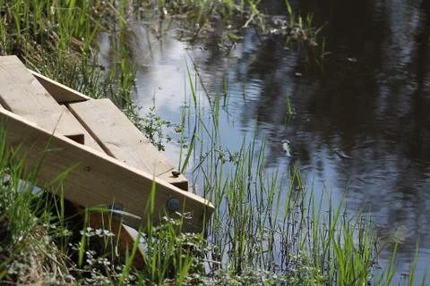 Stairs to the river. Stock Photos