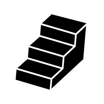 Stairs silhouette icon. Step. Vector. Stock Illustration