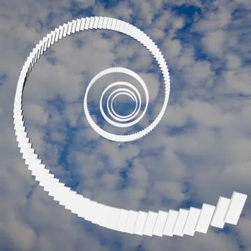 Stairs in sky Illustrazione stock