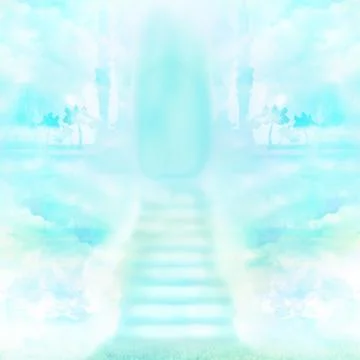 Stairs in sky Stock Illustration