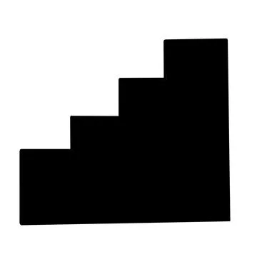 Stairs with steps indicating step by step black silhouette design illustrati Stock Illustration
