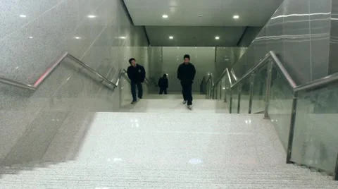 The Stairs of the subway station Stock Footage 7769463