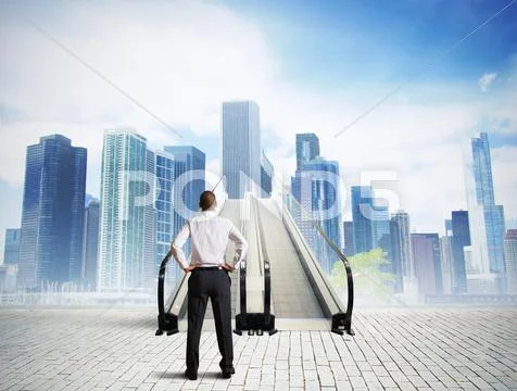 Stairs to success Stock Photos