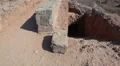 Stairs into underground tombs of necropolis in Pafos city, Cyprus HD Footage