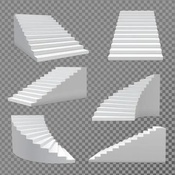 Stairs vector set. Stock Illustration