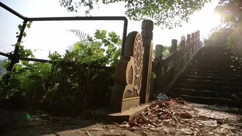 Stairs View at Sunset Stock Footage 91787368