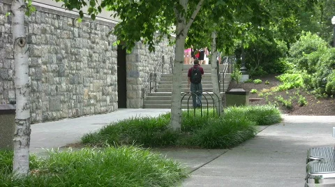 Stairs at Virginia Tech Stock Footage 482147